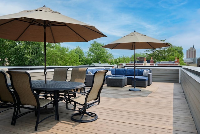 1617 N Bell Ave, Chicago, IL 60647 - deck featuring outdoor dining area and outdoor lounge area