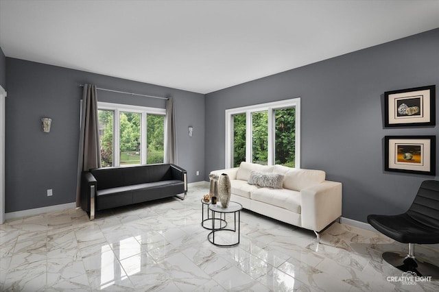 1033 Forest Trl, Sugar Grove, IL 60554 - living room featuring light marble finish floors
