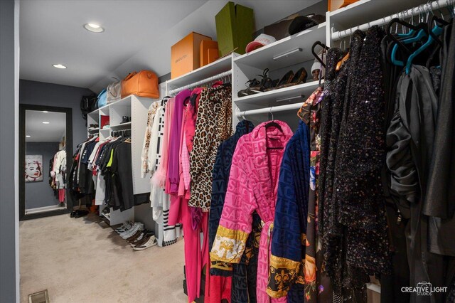 1033 Forest Trl, Sugar Grove, IL 60554 - spacious closet featuring carpet and lofted ceiling