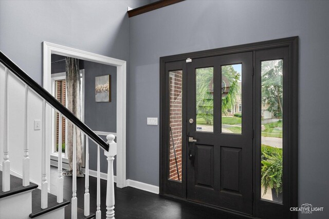 1033 Forest Trl, Sugar Grove, IL 60554 - entryway with stairway and baseboards