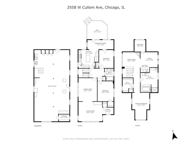 2558 W Cullom Ave, Chicago, IL 60618 - view of room layout