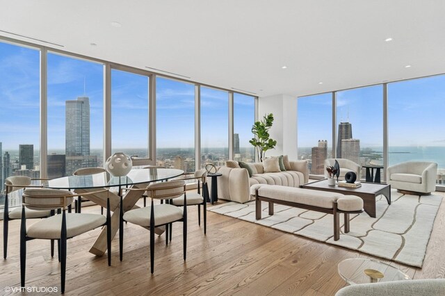 363 E Wacker Dr Unit 6301, Chicago, IL 60601 - sunroom featuring a view of skyline