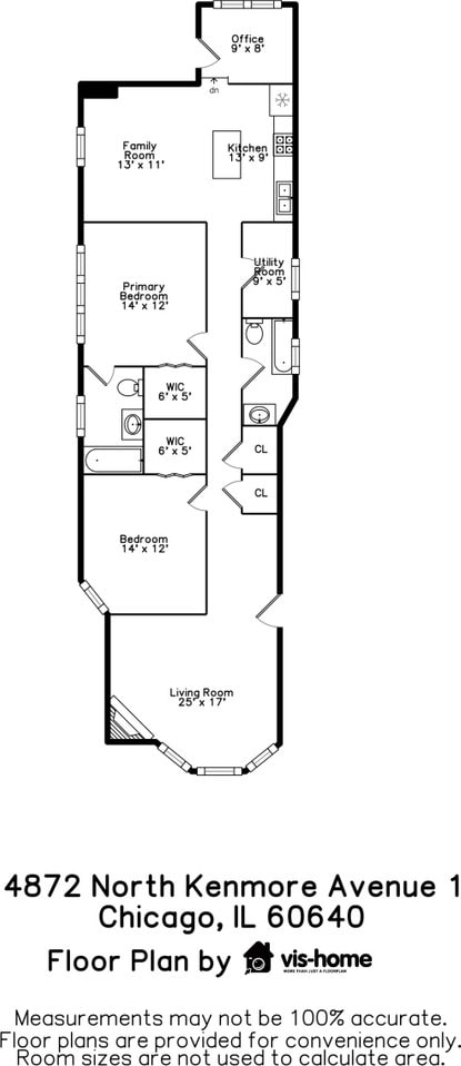 4872 N Kenmore Ave Unit 1, Chicago, IL 60640 - view of property floor plan