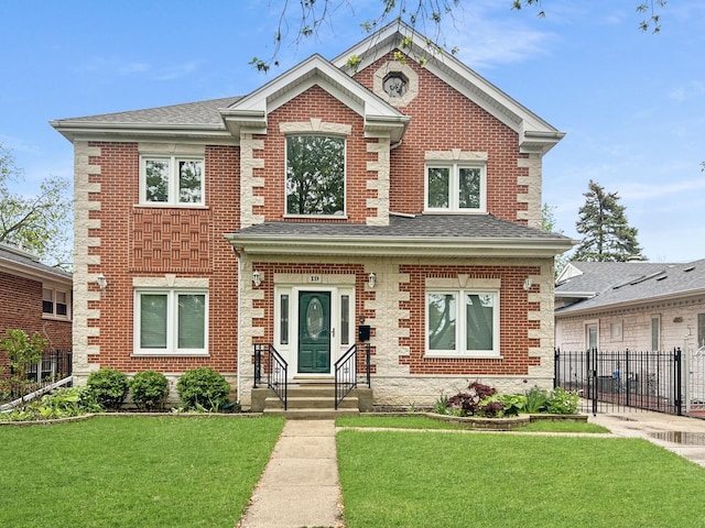 19 S Home Ave, Park Ridge, IL 60068 - view of front facade with brick siding and a shingled roof