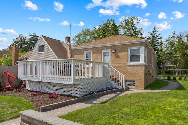 889 S Golf Cul De Sac St, Des Plaines, IL 60016 - view of front of property with brick siding and a deck