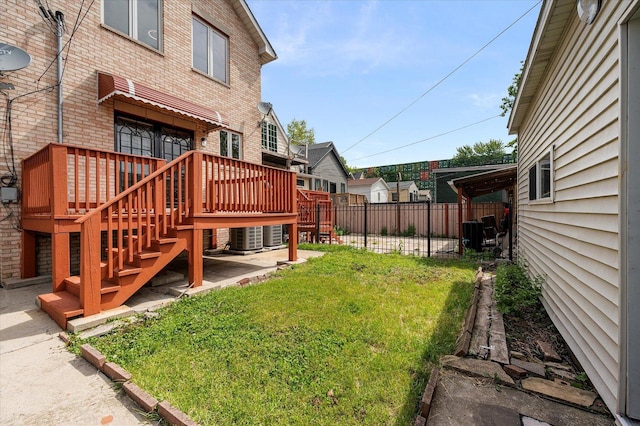 1019 W 47th Pl, Chicago, IL 60609 - view of yard featuring a wooden deck and stairway