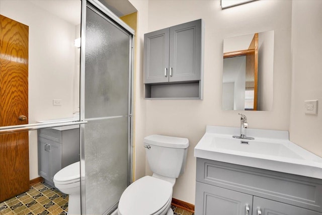 901 E Ardyce Ln, Mount Prospect, IL 60056 - full bathroom featuring vanity and a shower with shower door