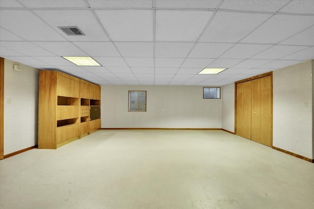 901 E Ardyce Ln, Mount Prospect, IL 60056 - finished below grade area with baseboards and a paneled ceiling