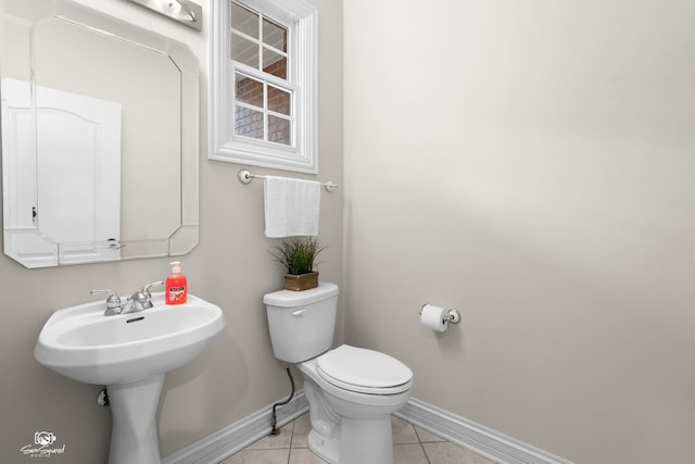 2508 Reflections Dr, Crest Hill, IL 60403 - half bath with baseboards, tile patterned flooring, and toilet
