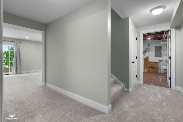 2508 Reflections Dr, Crest Hill, IL 60403 - corridor featuring carpet flooring and baseboards