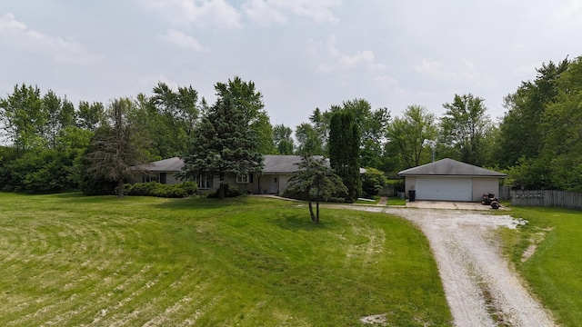 4247 W Church Rd, Beecher, IL 60401 - single story home with a garage and dirt driveway