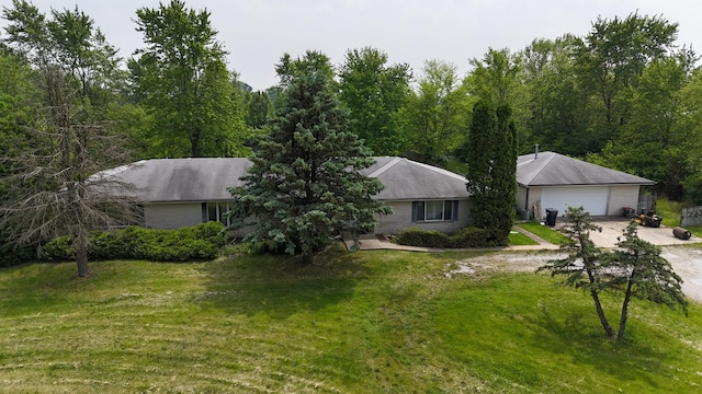 4247 W Church Rd, Beecher, IL 60401 - view of front of house featuring a garage, driveway, and a front yard