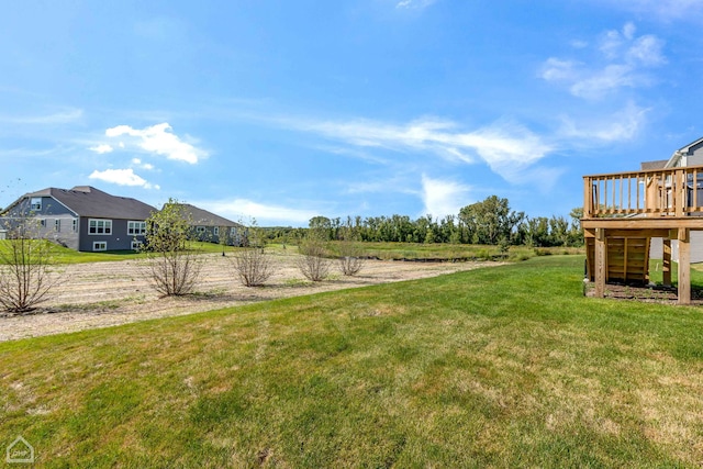 1214 Buckeye Cir, Crystal Lake, IL 60012 - view of grassy yard featuring a deck