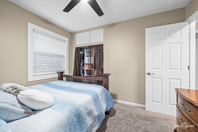 19 Crescent Ct, Montgomery, IL 60538 - bedroom featuring carpet, a closet, baseboards, and ceiling fan