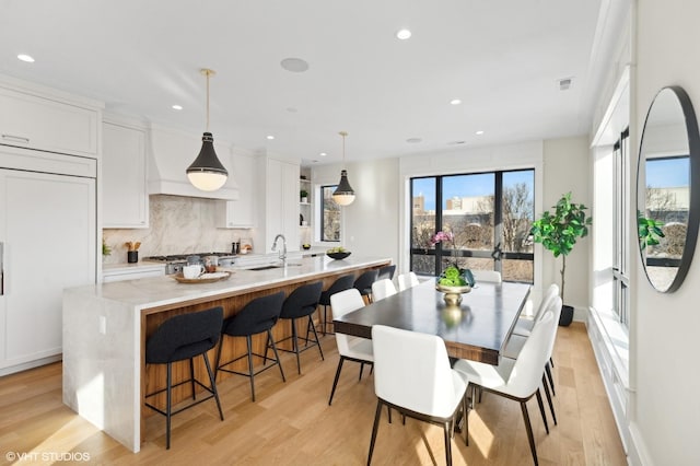 1812 N Howe St Unit Ph, Chicago, IL 60614 - dining room with light wood-style floors and recessed lighting