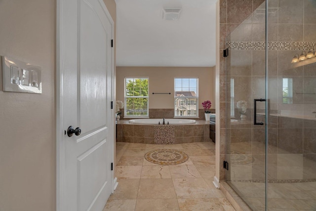 1221 Winding Way, Bolingbrook, IL 60490 - bathroom featuring a bath and a shower stall