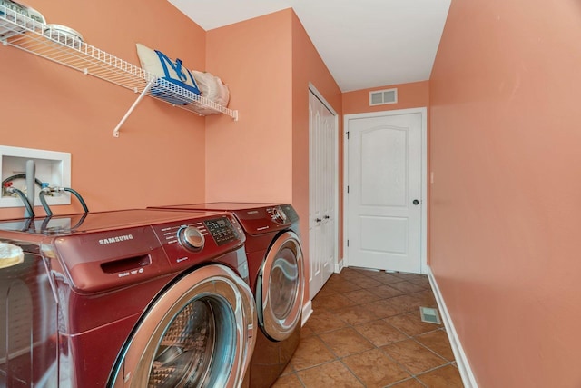 1221 Winding Way, Bolingbrook, IL 60490 - washroom with washing machine and clothes dryer and tile patterned flooring