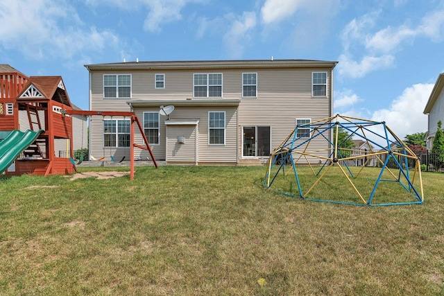 1221 Winding Way, Bolingbrook, IL 60490 - back of property with a playground and a yard