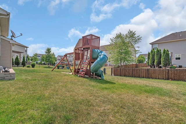 1221 Winding Way, Bolingbrook, IL 60490 - view of yard featuring a playground