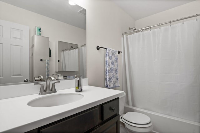 1025 Tuscany Trl, Hampshire, IL 60140 - bathroom featuring vanity, toilet, and shower / tub combo