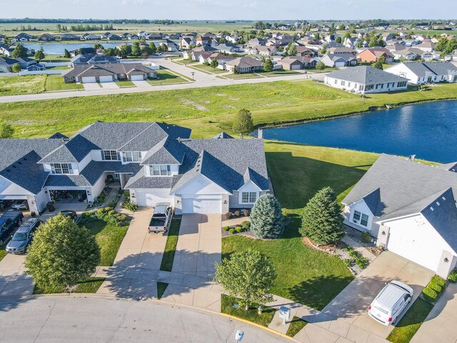 343 White Hawk Way, Manteno, IL 60950 - aerial perspective of suburban area with a large body of water