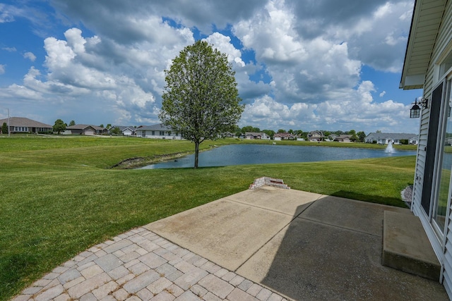 343 White Hawk Way, Manteno, IL 60950 - view of patio featuring a water view and a residential view