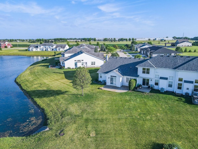 343 White Hawk Way, Manteno, IL 60950 - aerial view of residential area with a nearby body of water