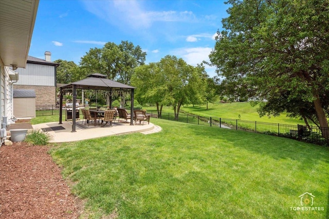 140 Amherst Dr, Bartlett, IL 60103 - view of yard with a gazebo and a patio