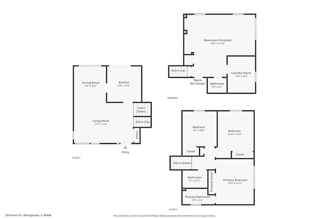304 Dean Cir, Bolingbrook, IL 60440 - view of property floor plan