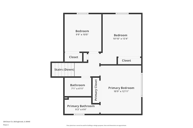304 Dean Cir, Bolingbrook, IL 60440 - view of floor plan / room layout