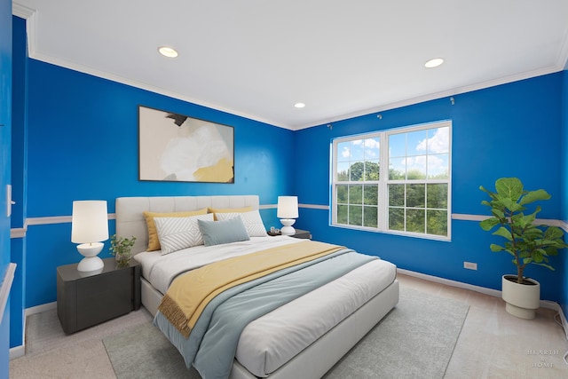 31782 N Pineview Blvd, Lakemoor, IL 60051 - carpeted bedroom with ornamental molding, recessed lighting, and baseboards