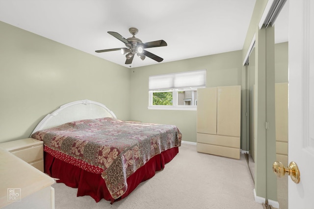 7623 Beringer Ct, Gurnee, IL 60031 - carpeted bedroom with a closet and a ceiling fan