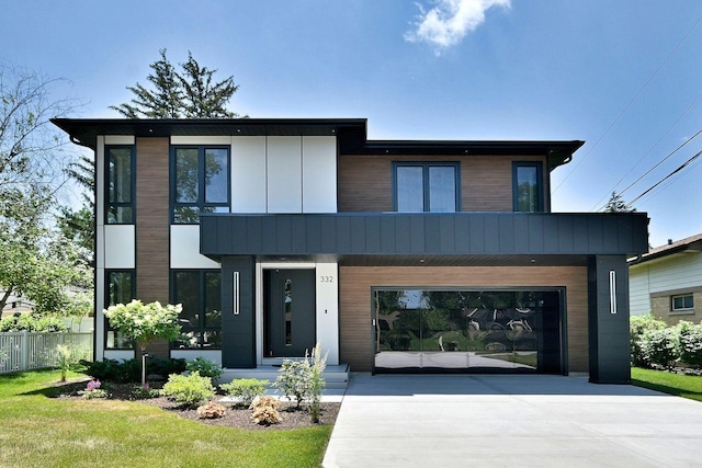 332 W Fremont Ave, Elmhurst, IL 60126 - modern home featuring driveway and an attached garage