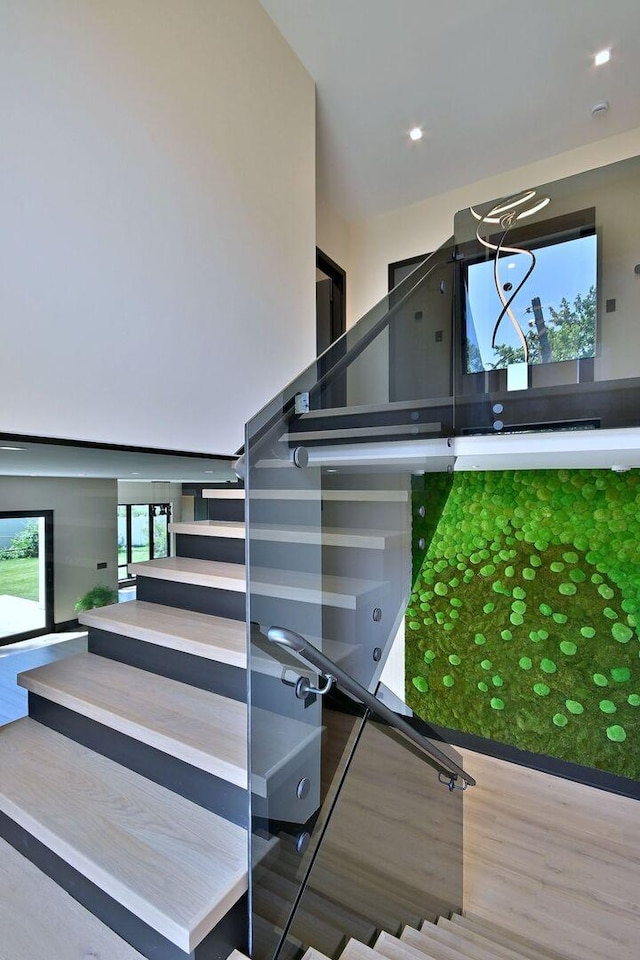 332 W Fremont Ave, Elmhurst, IL 60126 - staircase with wood finished floors