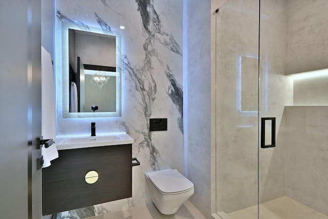 332 W Fremont Ave, Elmhurst, IL 60126 - full bathroom featuring vanity and a stall shower