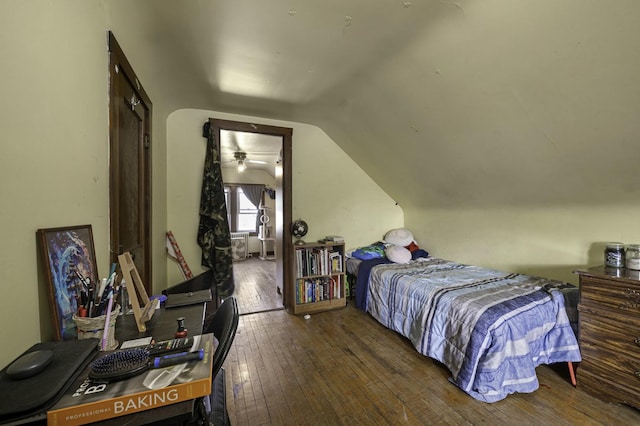 6513 Kane Ave, Hodgkins, IL 60525 - bedroom with wood-type flooring and vaulted ceiling