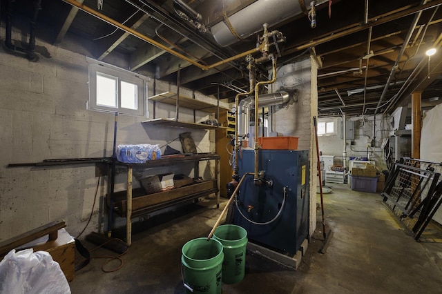 6513 Kane Ave, Hodgkins, IL 60525 - basement featuring a heating unit and electric panel