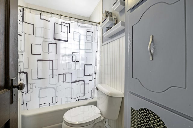 6513 Kane Ave, Hodgkins, IL 60525 - full bath featuring toilet, shower / tub combo, and washer / dryer