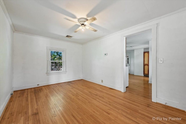 18 Madison St, Algonquin, IL 60102 - unfurnished room with crown molding, ceiling fan, and light wood finished floors