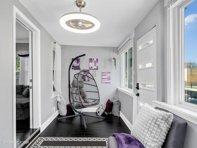 1246 Marengo Ave, Forest Park, IL 60130 - workout room featuring wood finished floors and baseboards
