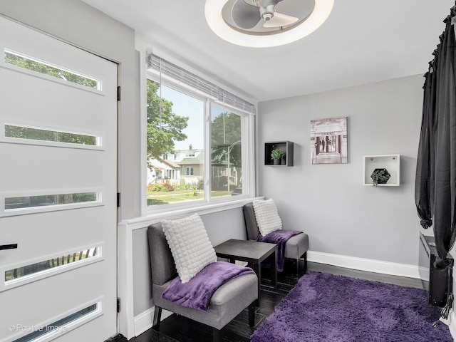 1246 Marengo Ave, Forest Park, IL 60130 - living area with baseboards and dark wood-type flooring