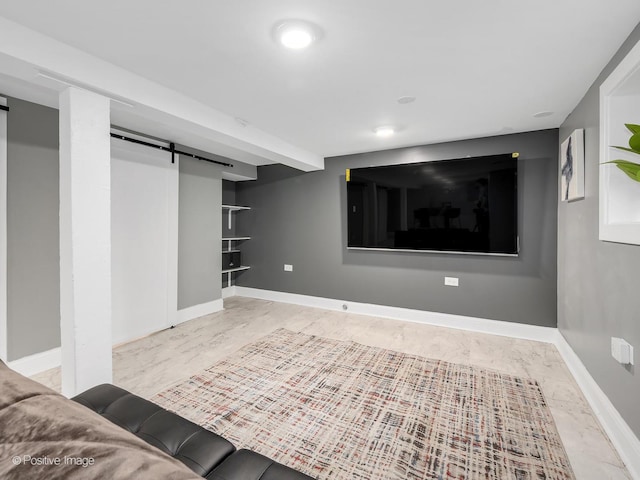 1246 Marengo Ave, Forest Park, IL 60130 - finished basement with a barn door and baseboards