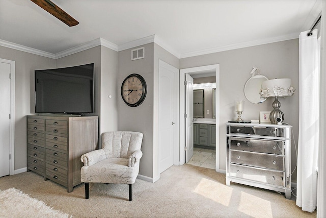 1S215 S Hyde Park, Geneva, IL 60134 - living area with crown molding and light colored carpet