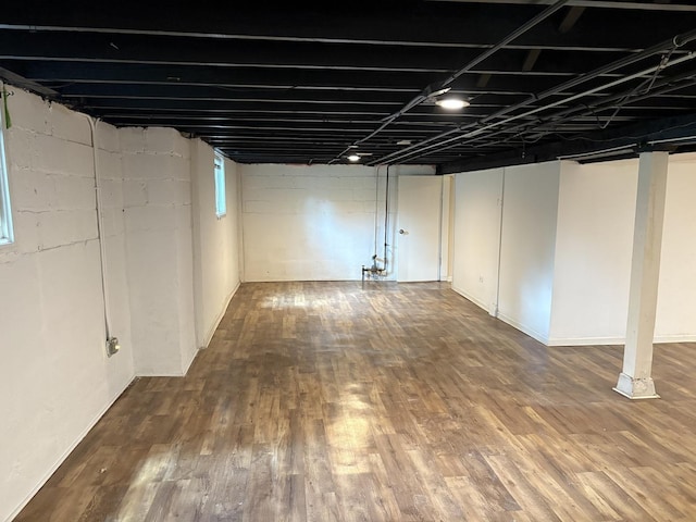 1101 N Ash St, Waukegan, IL 60085 - below grade area with wood finished floors
