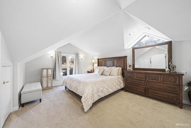 5213 Fairview Ave, Downers Grove, IL 60515 - bedroom with light colored carpet and vaulted ceiling