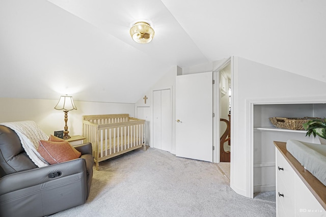 5213 Fairview Ave, Downers Grove, IL 60515 - bedroom featuring light carpet and lofted ceiling