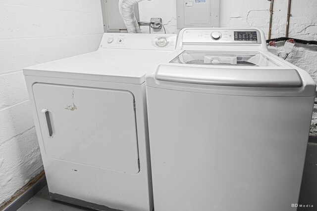 5213 Fairview Ave, Downers Grove, IL 60515 - washroom with electric panel and separate washer and dryer