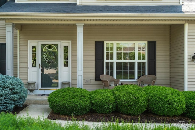 439 Camden Cir, Oswego, IL 60543 - entrance to property with a porch and a shingled roof