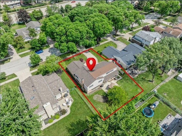 3026 N Stratford Rd, Arlington Heights, IL 60004 - aerial perspective of suburban area featuring property boundaries highlighted