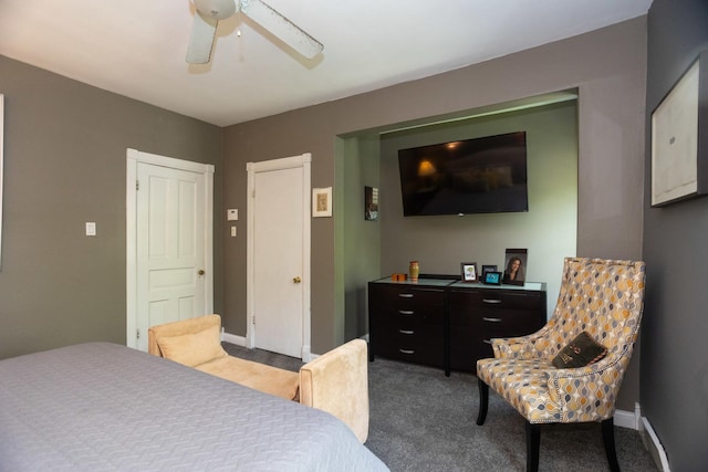 1663 W Farwell Ave, Chicago, IL 60626 - carpeted bedroom featuring ceiling fan and baseboards